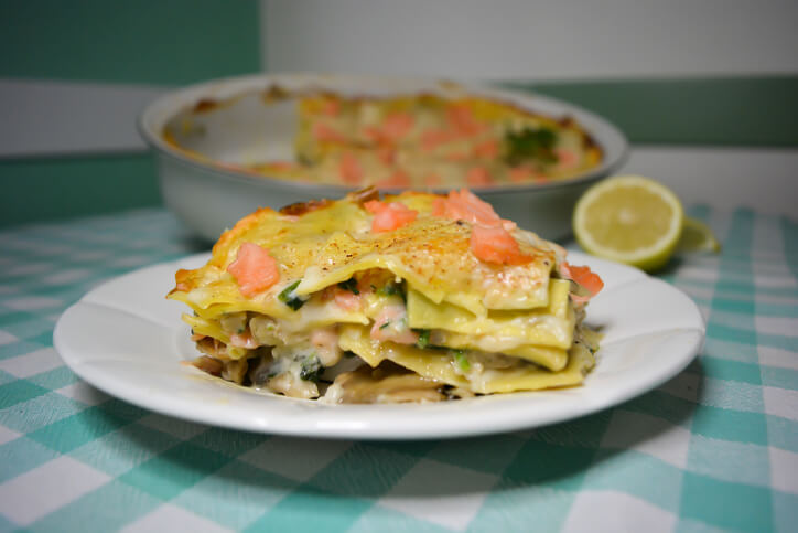 salmon and asparagus lasagna