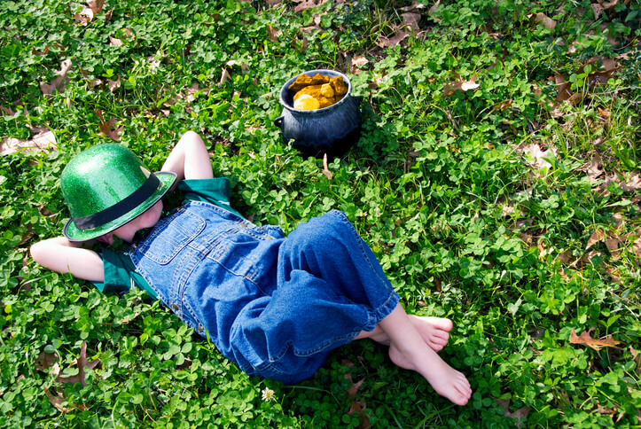 a sleepy Leprechaun