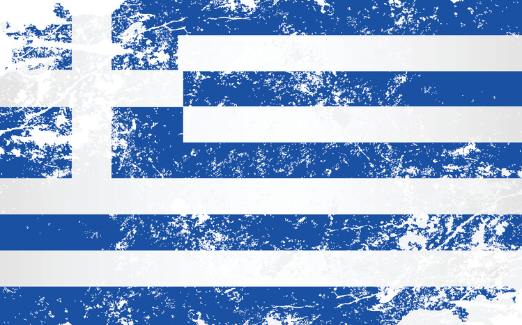 Greece Grunge Texture Flag. Grunge effect can be cleaned easily.