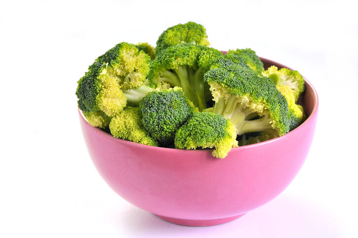 Cup of Broccoli vegetable isolated on white background