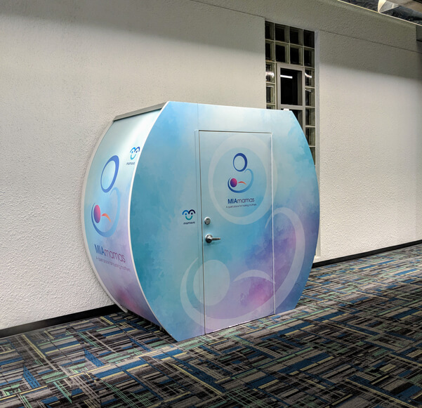 Mamava Lactation Pod in Miami International Airport.