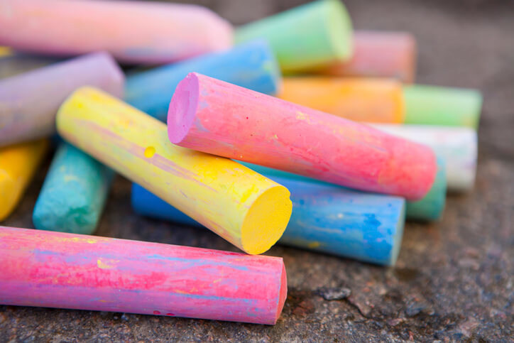 colorful street chalk