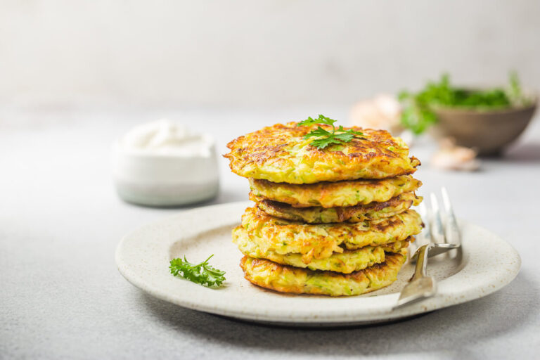 Green zucchini pancakes