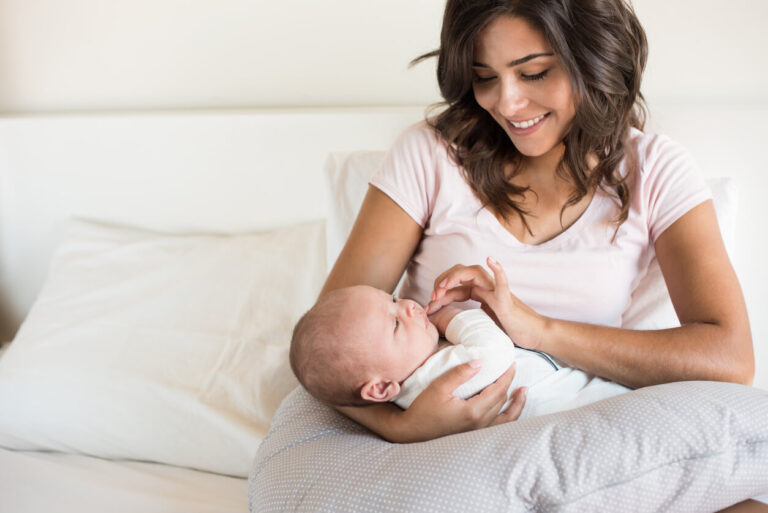 mother holding her baby