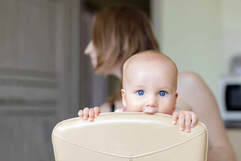 Infant kid during teething