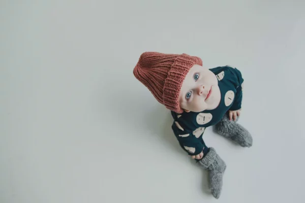 Baby Doll in Blue and White Long Sleeve Shirt