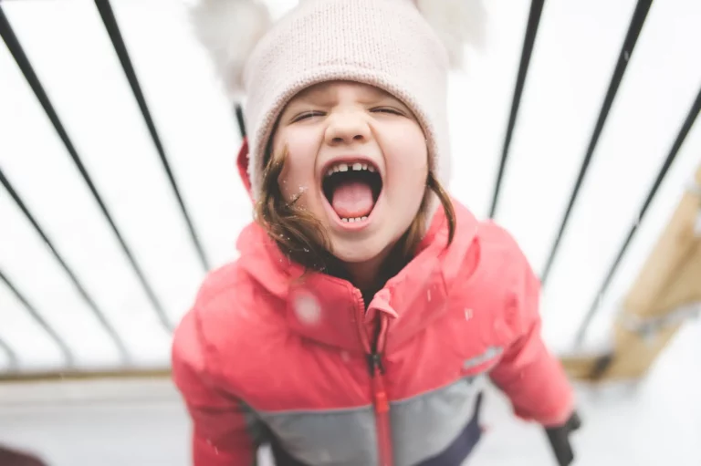 a toddler having a temper tantrum